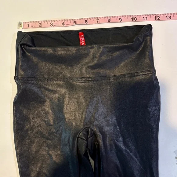 SPANX Faux Leather-Look High Waist Leggings Black - Picture 6 of 7